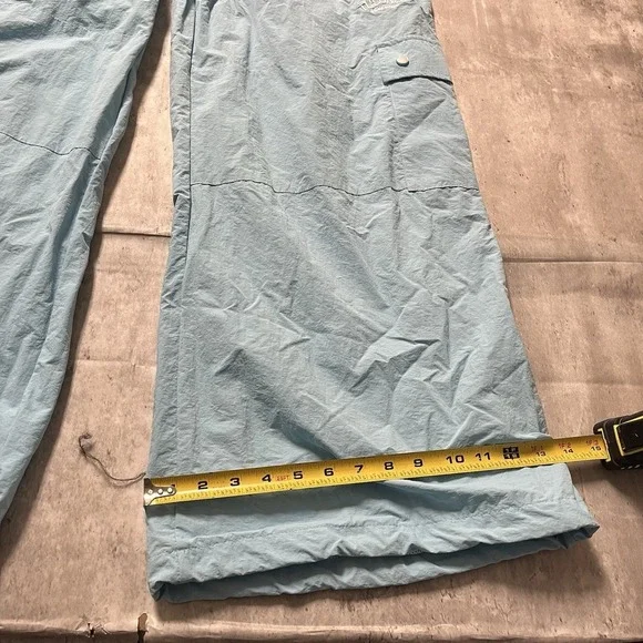 Tulones Mens Track Pants Size Large Baggy Flare Y2K Blue Windbreaker Street - Picture 2 of 10